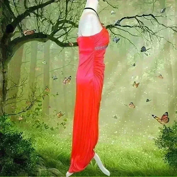 City Triangles 90s Hot Pink Prom Dress - Picture 6 of 8